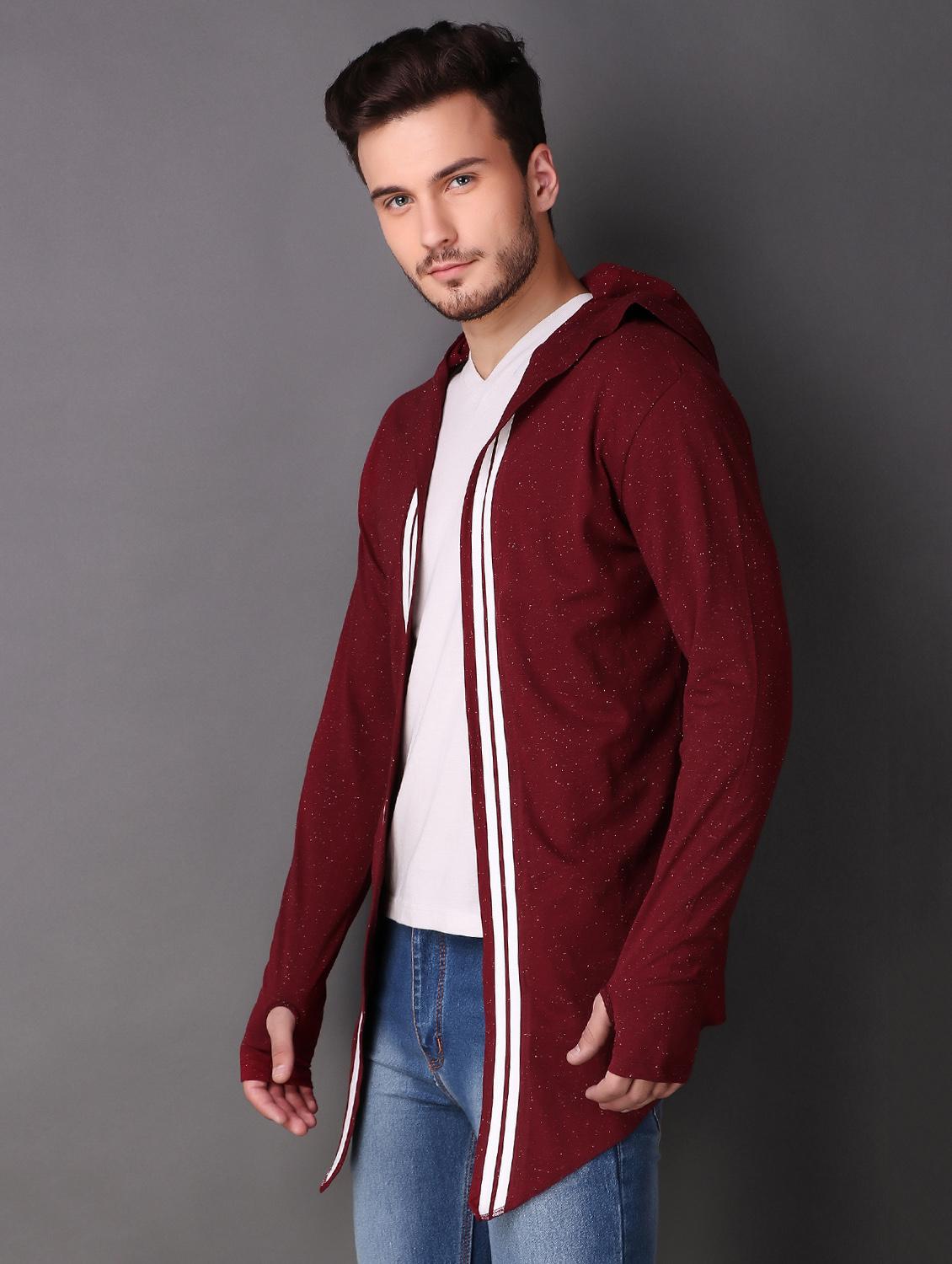 maroon cotton shrug - 15693211 - Zoom Image - 2