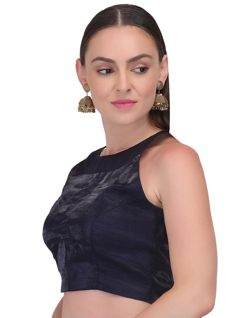 Solid halter neck blouse - 15693927 - Zoom Image - 2