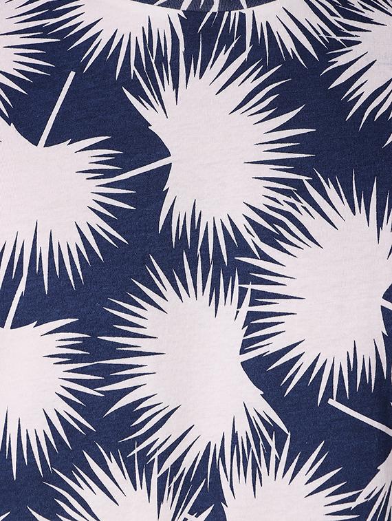 navy blue cotton all over print t-shirt - 15695195 - Zoom Image - 5