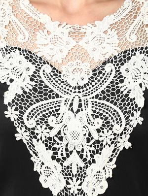 crochet yoke bodycon dress - 15695667 - Standard Image - 5