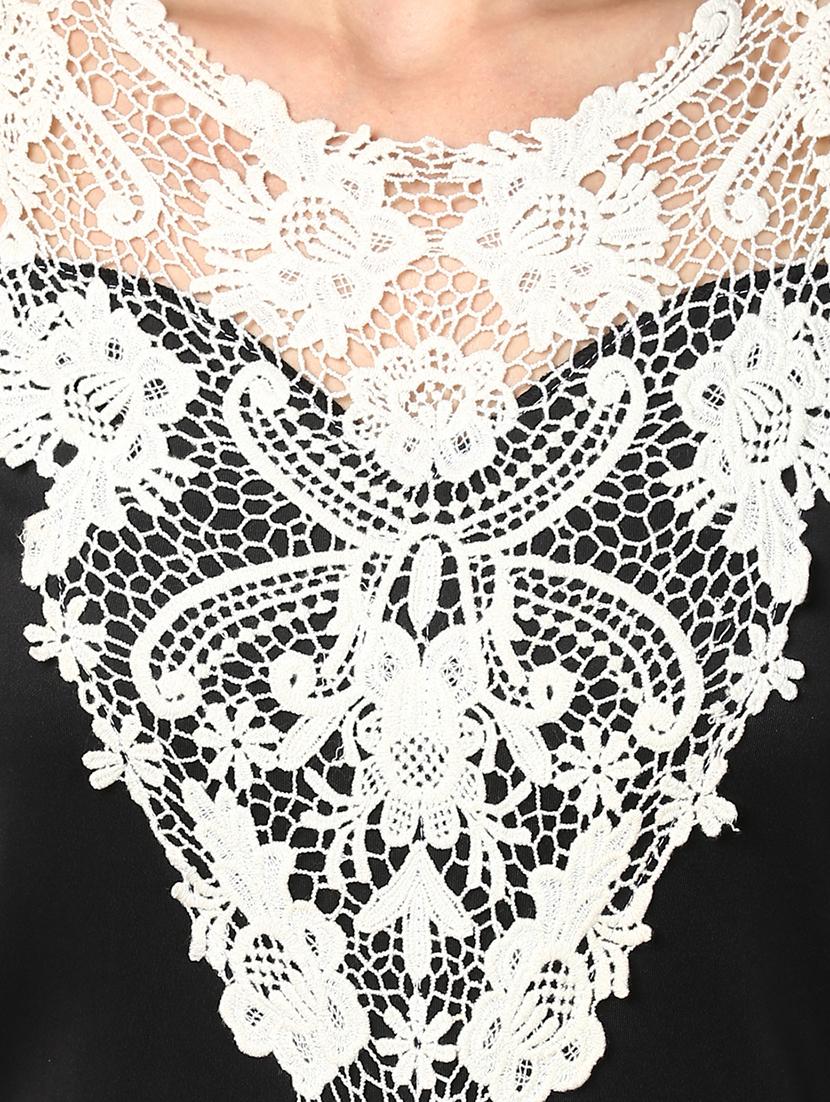 crochet yoke bodycon dress - 15695667 - Zoom Image - 5