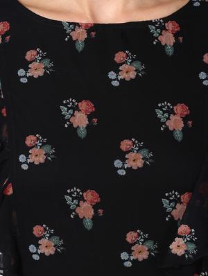 boat neck floral maxi dress - 15695668 - Standard Image - 5