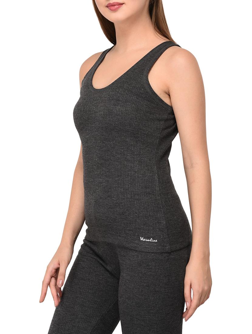 scoop neck woolen thermal top - 15695988 - Zoom Image - 2