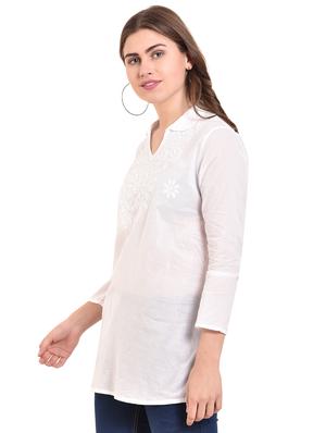 embroidered straight kurti - 15696103 - Standard Image - 2
