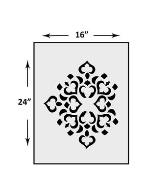 kayra decor reusable diy wall stencil painting for home decor (pvc, 16inch x 24 inch) - 15696556 - Standard Image - 2