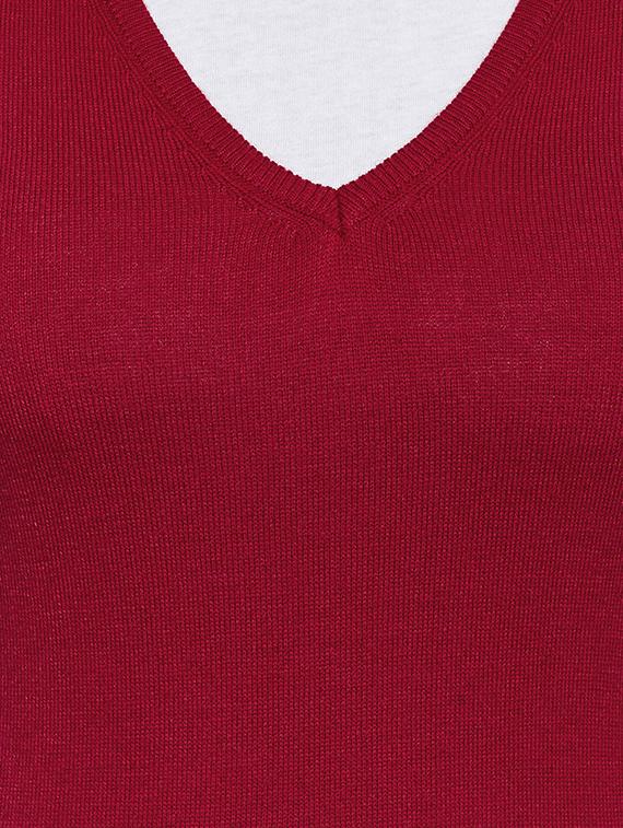 Raspberry red woolen pullover - 15697930 - Zoom Image - 5
