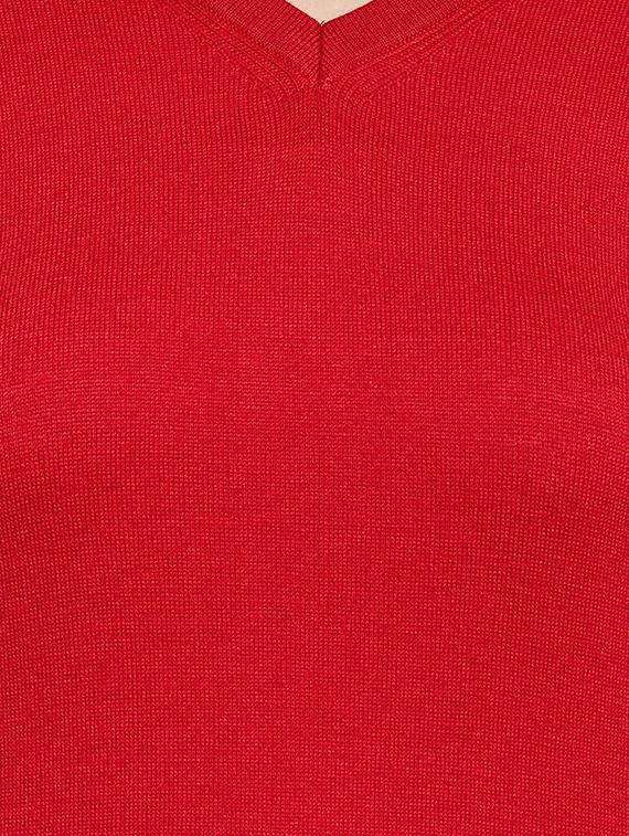 Cut work neck woolen pullover - 15697956 - Zoom Image - 5