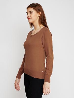 Walnut brown woolen pullover - 15698002 - Standard Image - 2