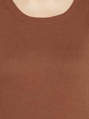 Walnut brown woolen pullover - 15698002 - Standard Image - 5