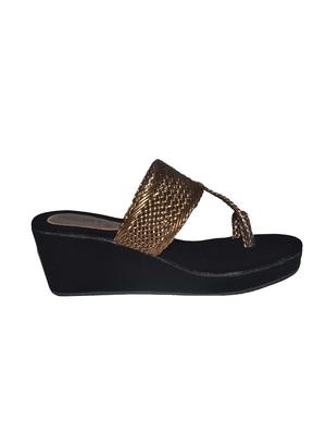 brown one toe wedges - 15698613 - Standard Image - 2