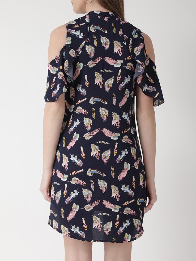 cold shoulder button up dress - 15698691 - Zoom Image - 2