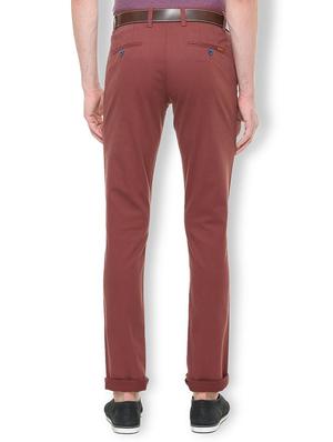 red cotton blend chinos - 15699186 - Standard Image - 2