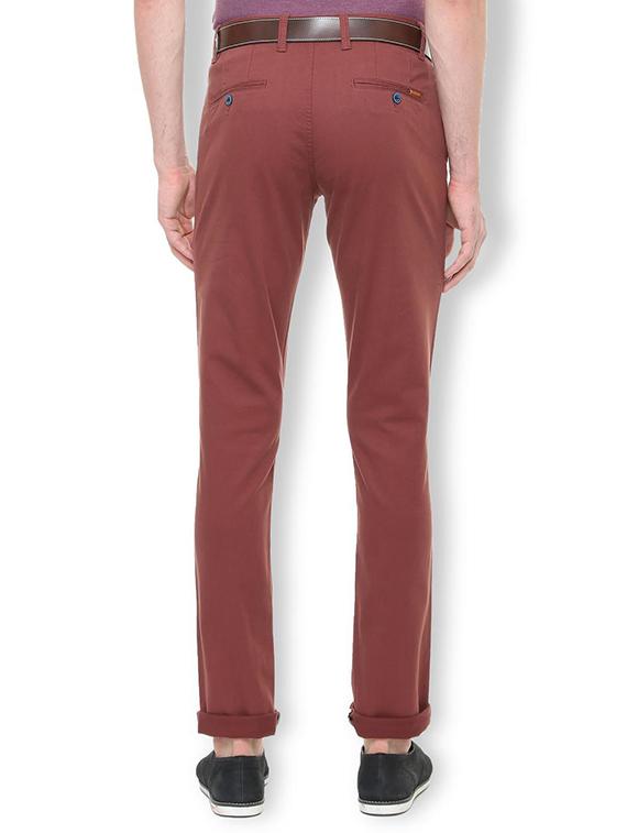 red cotton blend chinos - 15699186 - Zoom Image - 2