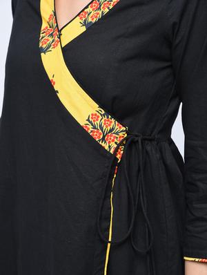 Angrakha kurta with tassels - 15699469 - Standard Image - 5