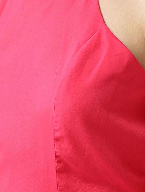 cut out back layered pleated dress - 15700085 - Zoom Image - 5