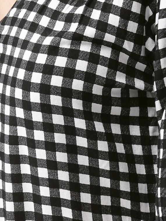 button up checkered a-line dress - 15700090 - Zoom Image - 5