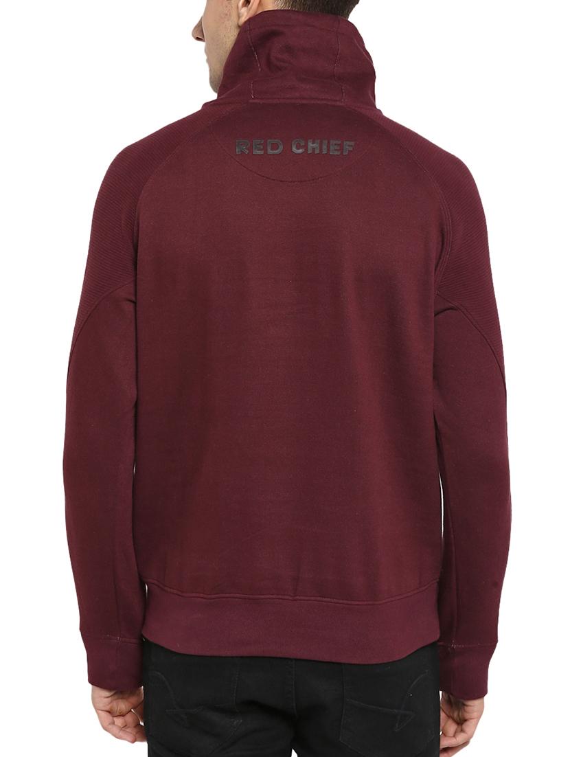 maroon cotton sweatshirt - 15700337 - Zoom Image - 2