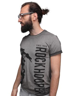 grey cotton front print tshirt - 15700486 - Standard Image - 2