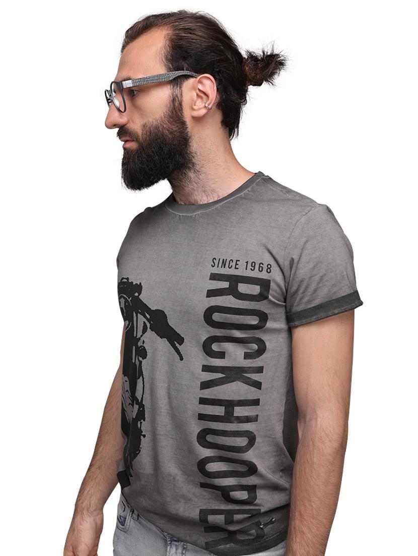 grey cotton front print tshirt - 15700486 - Zoom Image - 2