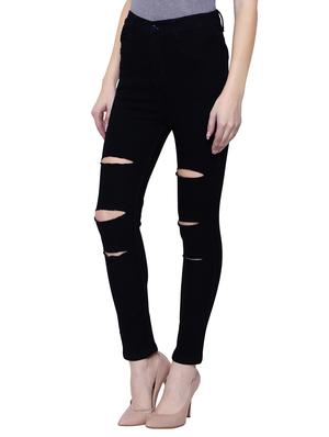 ladder ripped mid rise jeans - 15701244 - Standard Image - 2