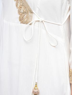 gotta work angrakha kurta with tassels - 15701750 - Standard Image - 5