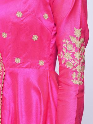 Gotta patti Embroidered angrakha kurta - 15701757 - Standard Image - 5