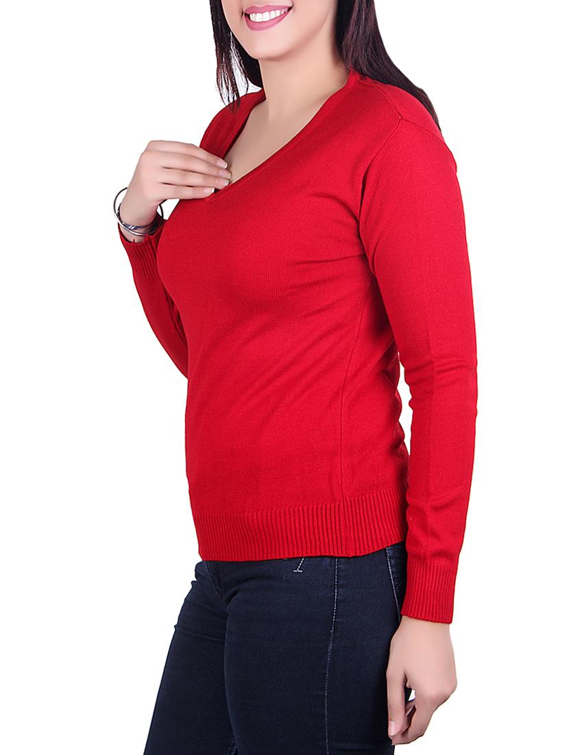 v-neck knitted pullover - 15701862 - Zoom Image - 2