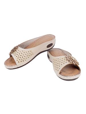 beige slip on sandal - 15704288 - Standard Image - 2