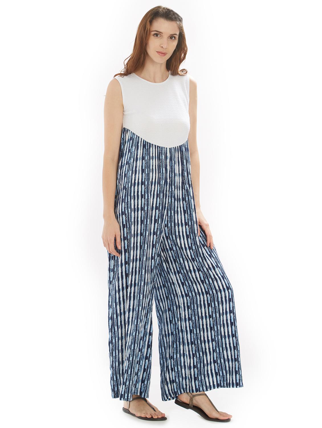 shibori print full leg jumpsuit - 15704588 - Zoom Image - 2