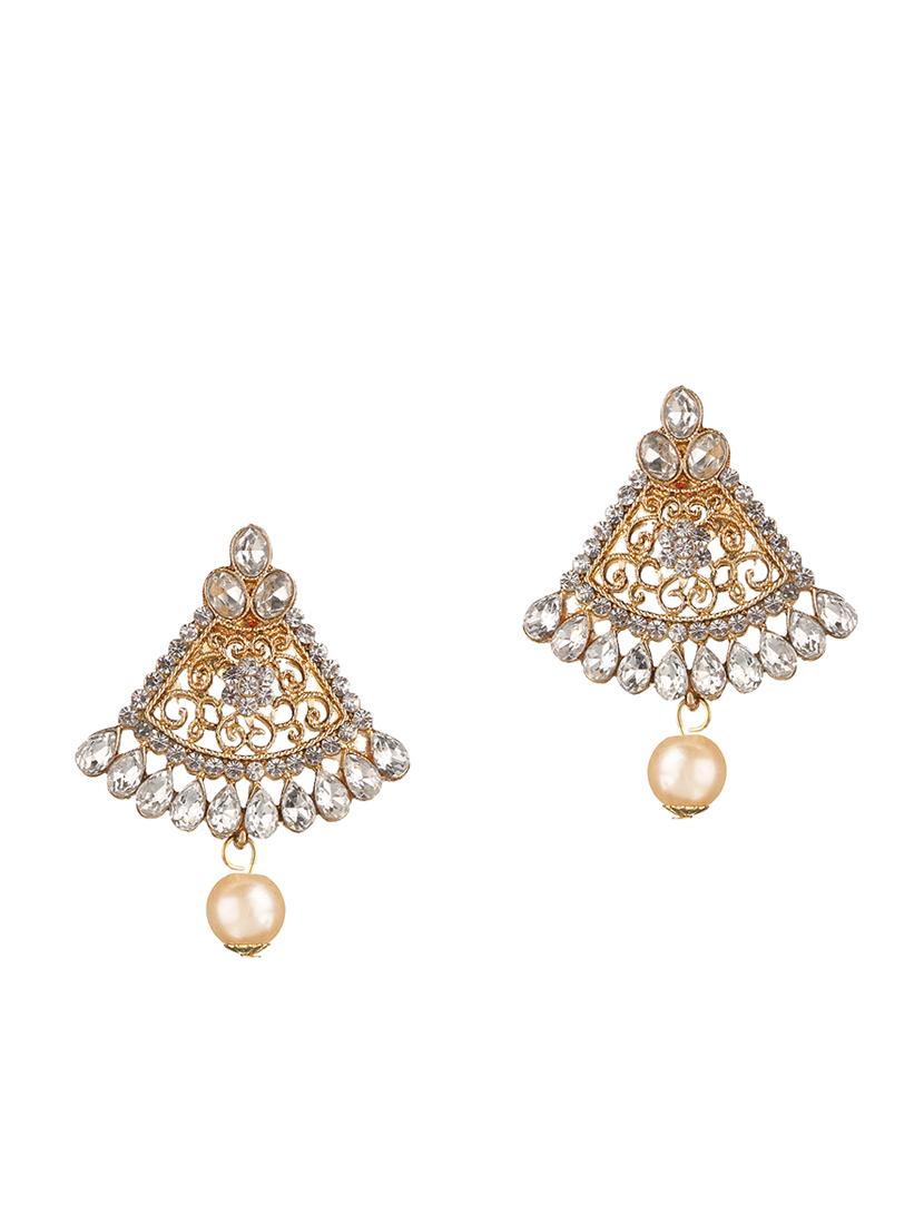 gold plated drop earring - 15706212 - Zoom Image - 2