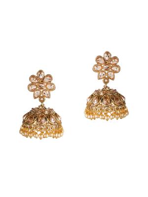 gold plated drop earring - 15706255 - Standard Image - 2