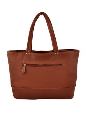 brown leatherette (pu) regular handbag - 15707049 - Standard Image - 2
