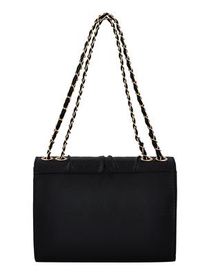 black leatherette (pu) combo handbag - 15707064 - Standard Image - 2