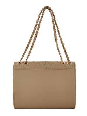 beige leatherette (pu) combo handbag - 15707065 - Standard Image - 2