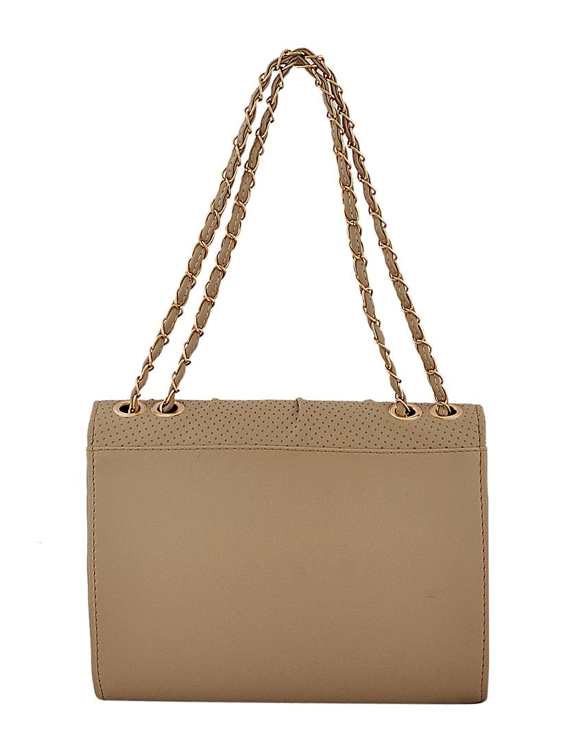 beige leatherette (pu) regular handbag - 15707068 - Zoom Image - 2