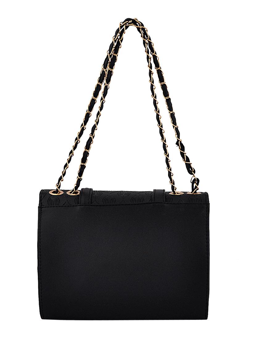 black leatherette (pu) regular handbag - 15707074 - Zoom Image - 2