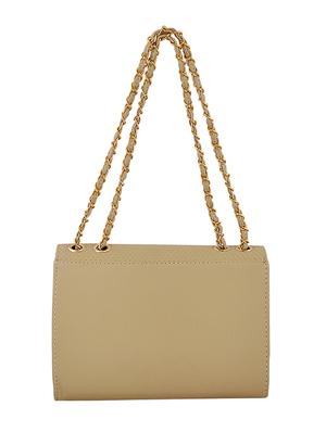 beige leatherette (pu) combo handbag - 15707076 - Standard Image - 2