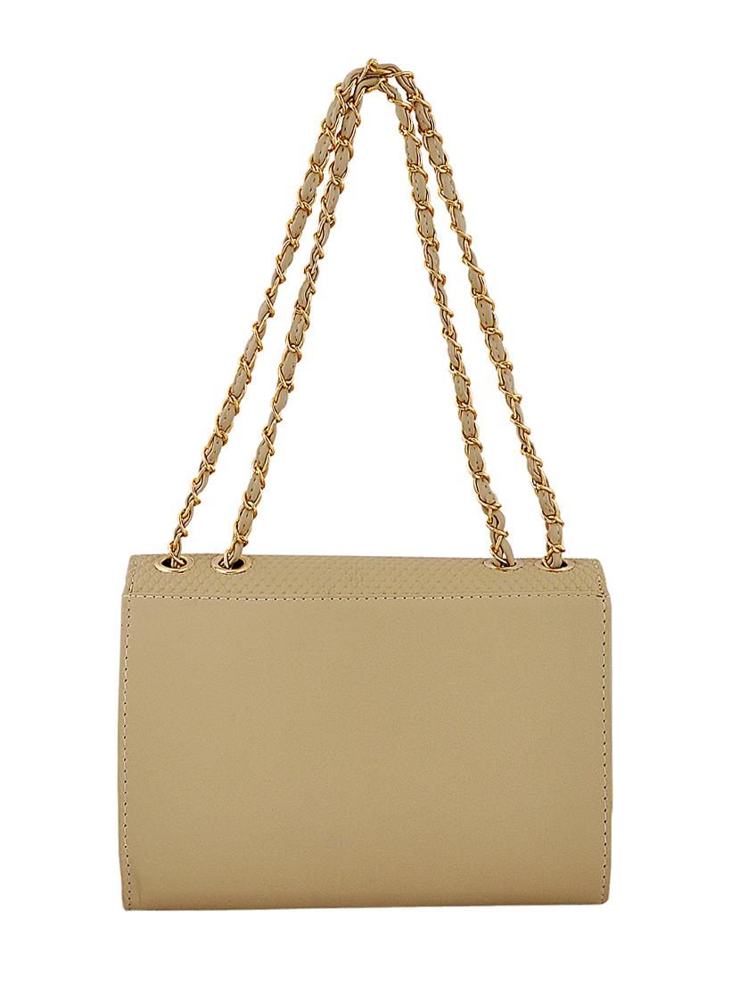 beige leatherette (pu) combo handbag - 15707076 - Zoom Image - 2