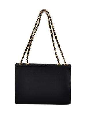 black leatherette (pu) combo handbag - 15707077 - Standard Image - 2