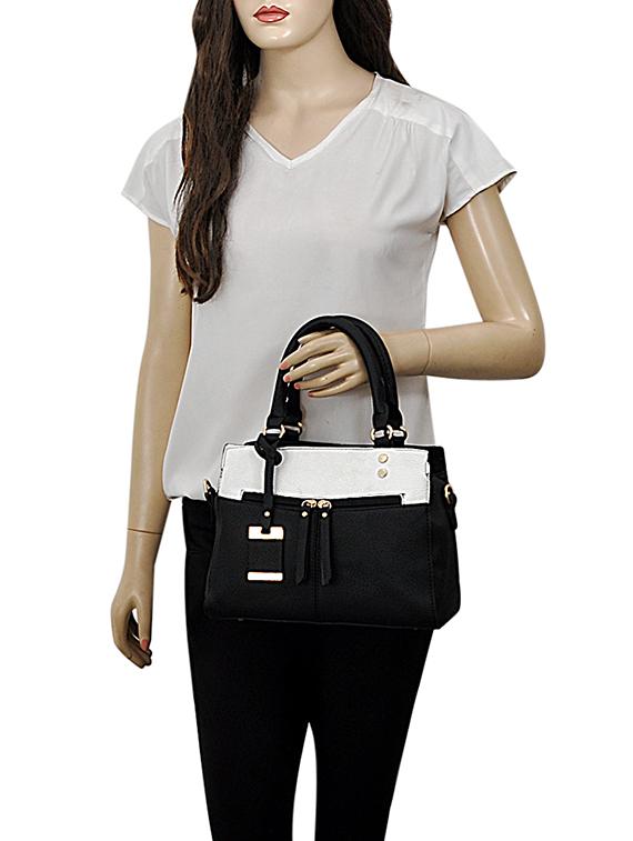 black leatherette (pu) regular handbag - 15707088 - Zoom Image - 5