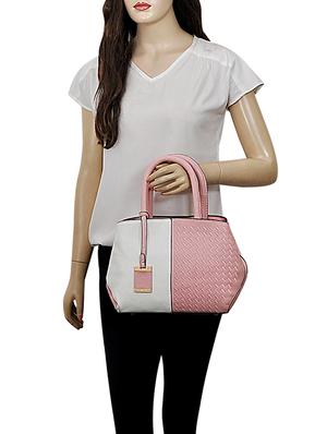 pink leatherette (pu) regular handbag - 15707094 - Standard Image - 5