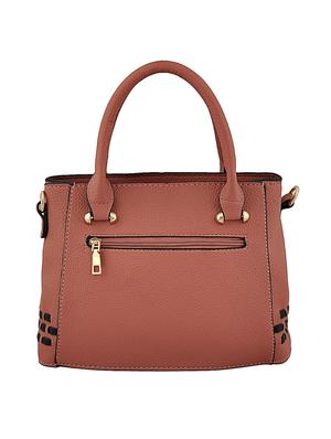 brown leatherette (pu) regular handbag - 15707096 - Standard Image - 2