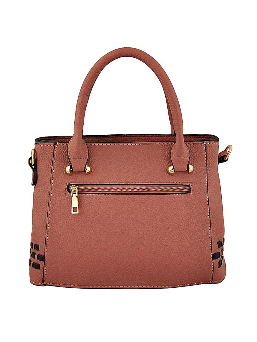 brown leatherette (pu) regular handbag - 15707096 - Zoom Image - 2