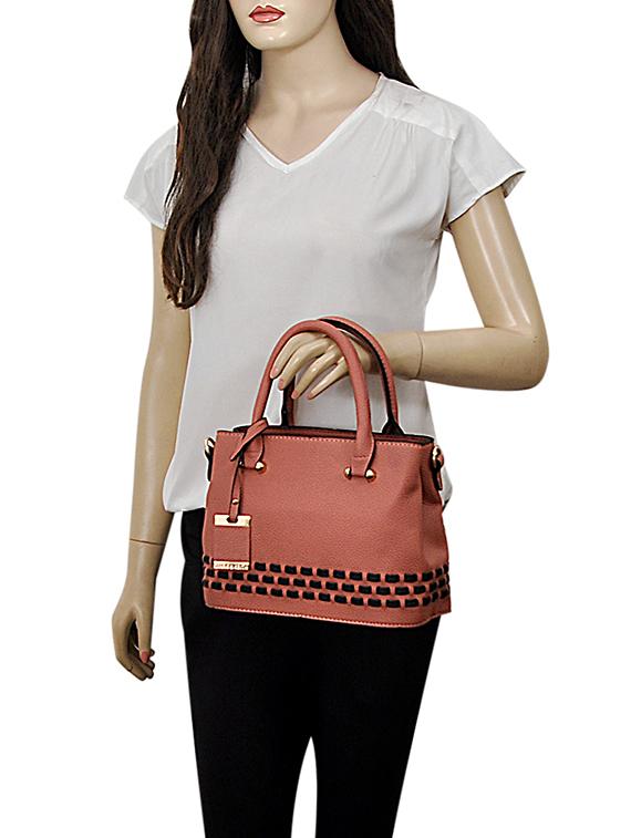 brown leatherette (pu) regular handbag - 15707096 - Zoom Image - 5
