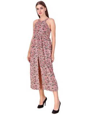 high slit halter neck dress - 15707203 - Standard Image - 2