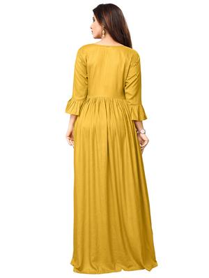 flared bell sleeves solid kurta - 15707403 - Standard Image - 2