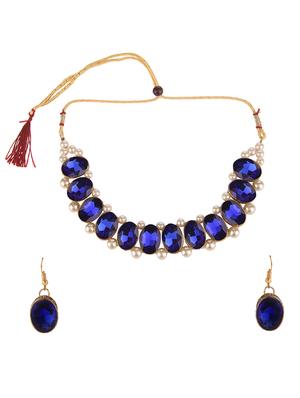 blue necklace and earrings set - 15707527 - Standard Image - 2