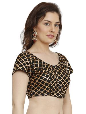 Gota patti blouse with drawstring - 15707934 - Standard Image - 2