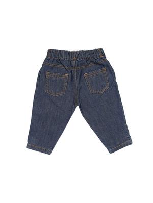 blue cotton blend plain jeans - 15707995 - Standard Image - 2