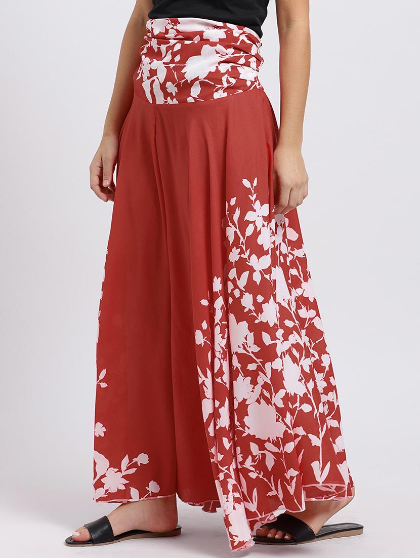 Floral high rise flared palazzo - 15708388 - Zoom Image - 2